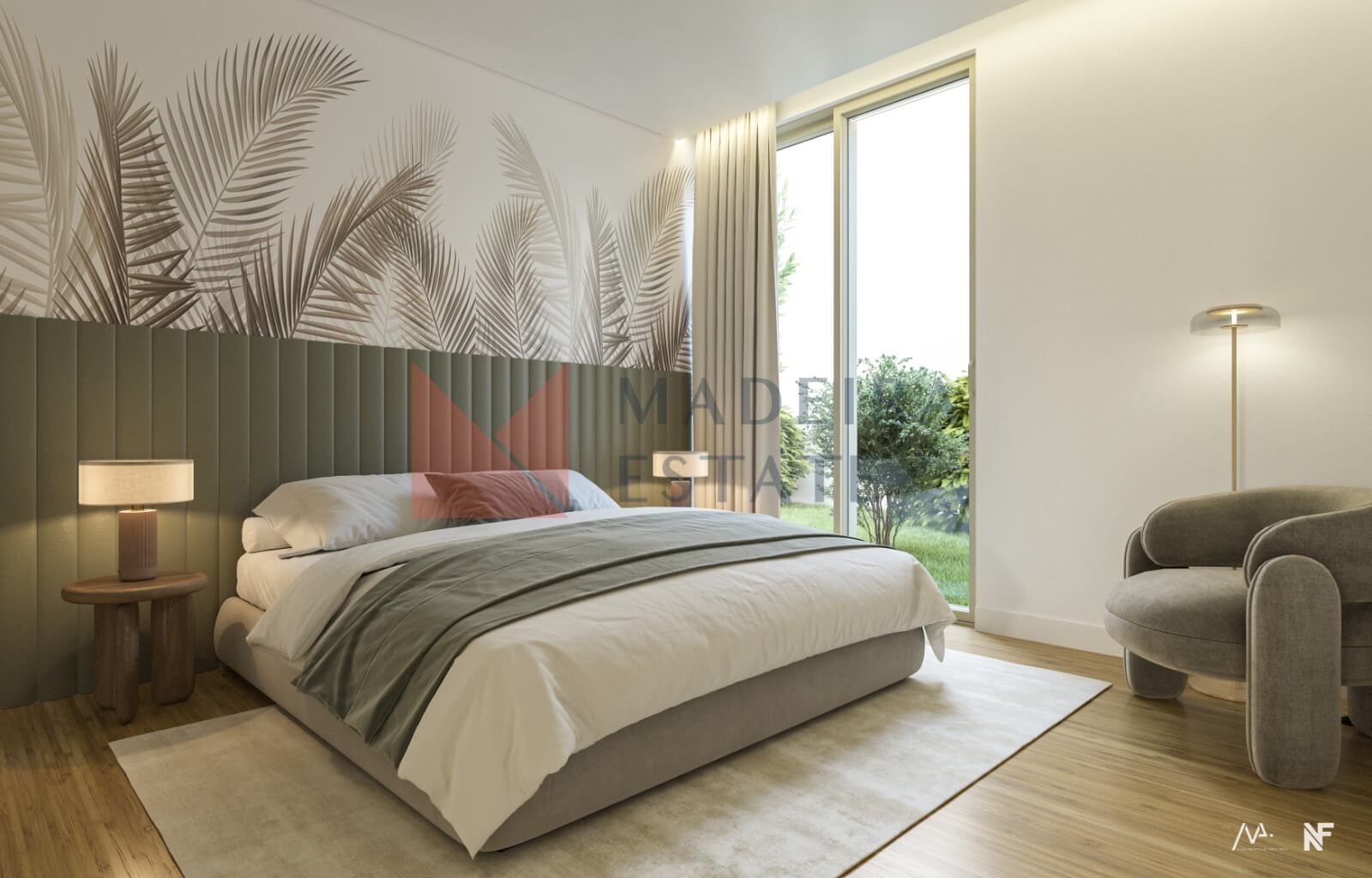The Hills 006 Two-bedroom apartment for sale in an upcoming residential complex in Funchal, offering a spacious veranda with a jacuzzi