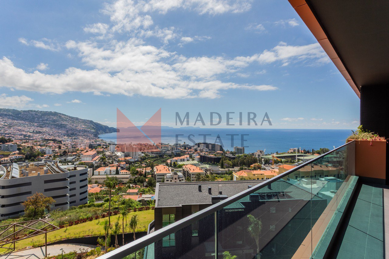 Ocean view from holiday apartment balcony in Funchal, Madeira Holiday apartment in Madeira with ocean view from private balcony