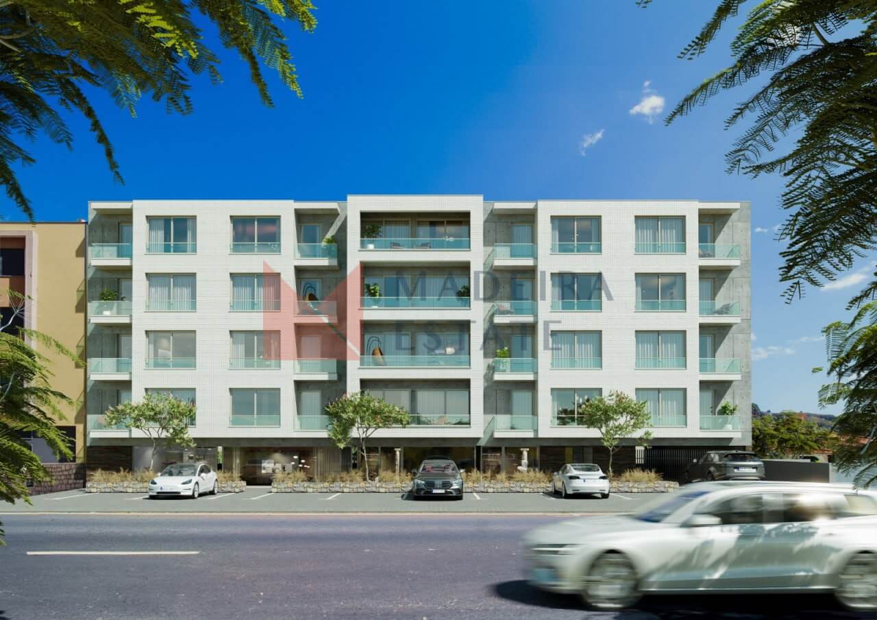 Modern T1 Apartments in Ribeira Brava, Madeira – street view of the building Modern T1 Apartments in Ribeira Brava, Madeira – street view of the building
